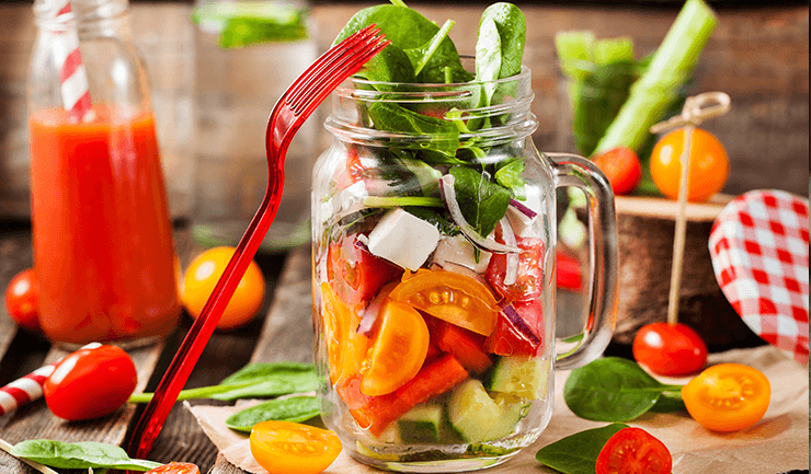 Salat im Mason Jar