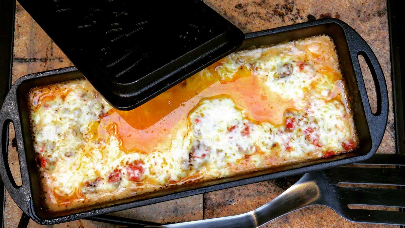 Kartoffel-Kohl-Lasagne mit Hackfleisch aus dem Dutch Oven